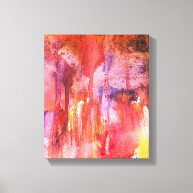 Crystal Caverns Watercolor Impressão (Frente)