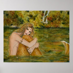 Crystal Lake Mermaid Poster Por Renee L. Lavoie