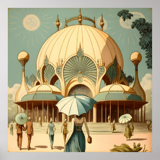 Crystal Palace World Fair, Poster de Arte AI