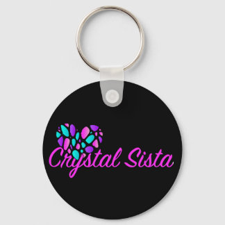 Crystal Sista Chaveiro Quente Rosa