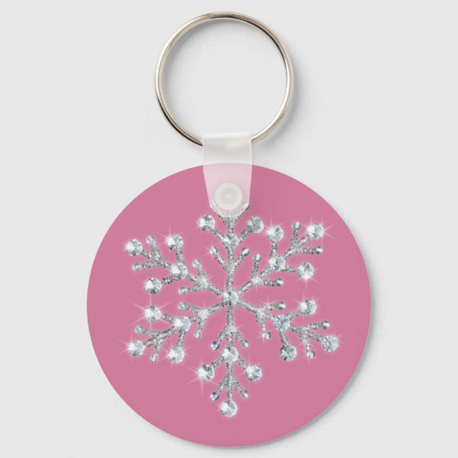 Crystal Snowflake Chaveiro (Frente)