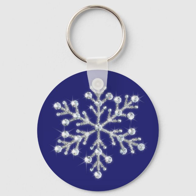 Crystal Snowflake Chaveiro (Frente)