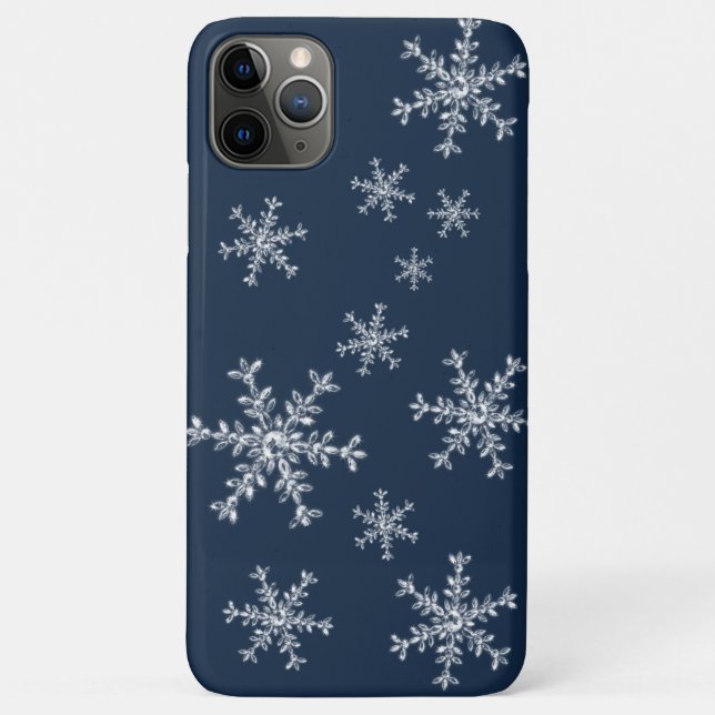 Crystal Snowflakes capas de iphone azul (Verso)