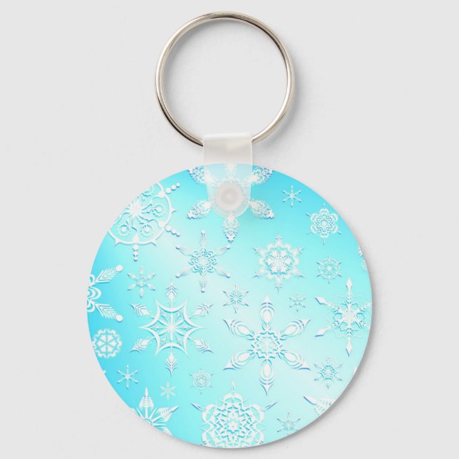 Crystal Snowflakes Chaveiro (Frente)