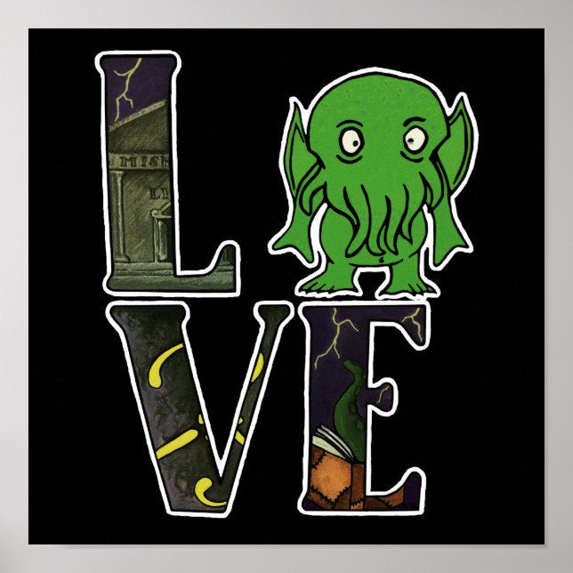 Cthulhu LOVE poster (Frente)