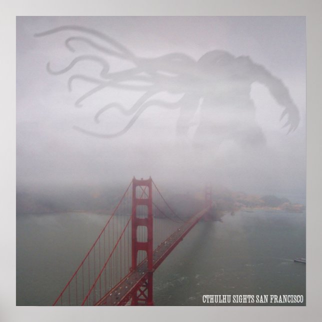 Cthulhu Sights San Francisco Poster (Frente)
