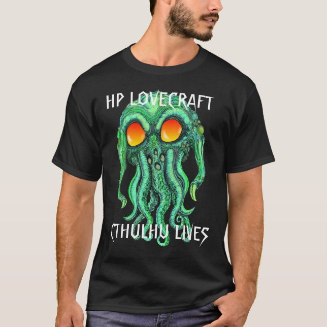 CTHULHU VIVE CAMISA PRETA (Frente)