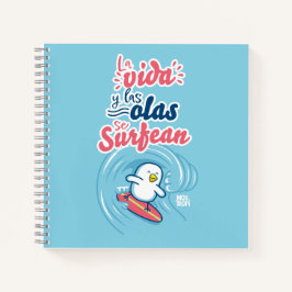 Cuaderno de espiral│La vida y las olas se surfean