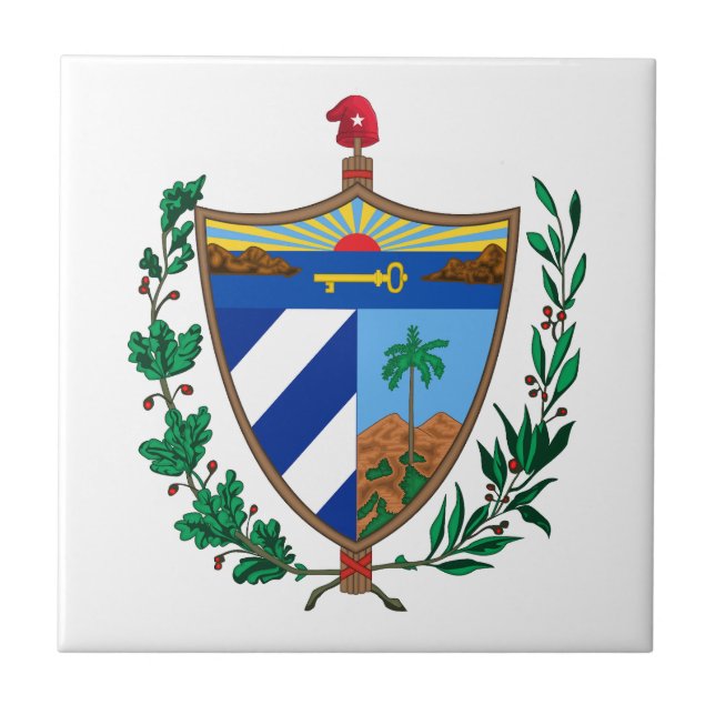 Cuba country coat arms symbol emblem flag (Frente)