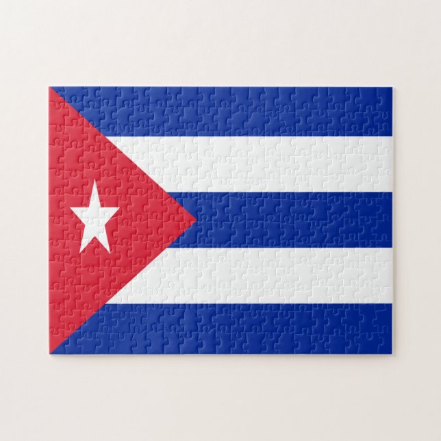 Cuba Flag Jigsera Quebra-cabeça (Horizontal)