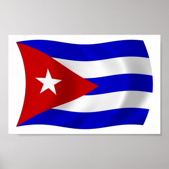 Cuba Flag Poster Print (Frente)