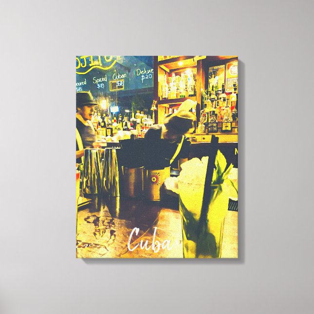 Cuba funky Mojito bar viagem impressão (Frente)