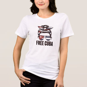Cuba Livre – Mulher Protesta pela Liberdade Cubana
