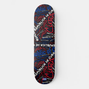 Cuba Orgulho Nacional Wordcloud Skateboard