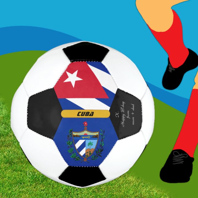 Cuba personalizada, bandeira, bola de futebol foto (Criador carregado)
