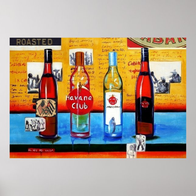 Cuban Rum Art Poster (Frente)