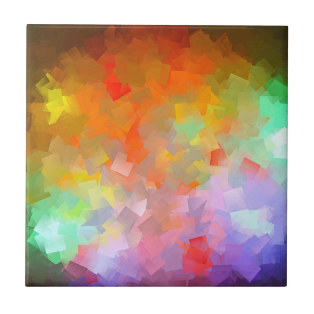 Cubismo Abstrato Moderno Brilhante Colorido (Frente)