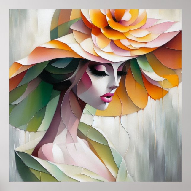 Cubismo, Abstrato, Moderno, Poster, Poster de Arte (Frente)