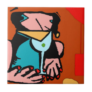 Cubismo Bebendo feminino