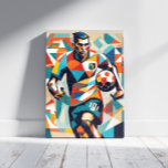 Cubismo do Jogador de Futebol Impressão<br><div class="desc">A Impressão de Tela de Cubismo do Jogador de Futebol é totalmente personalizável e exclusiva para pendurar em casa e nas paredes do escritório. Projetado por Norman.R.</div>