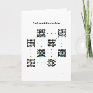 Cubo cromático para a guitarra - o cartão de ano