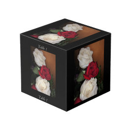 Cubo de Fotografia de rosas com Número de Tabela