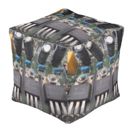 Cubo de Poliéster Circuito Grande Pouf