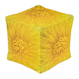 Cubo de Poliéster Flor Amarelo Grande