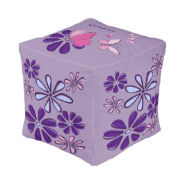 Cubo de Portas da Borboleta Floral Púrpura