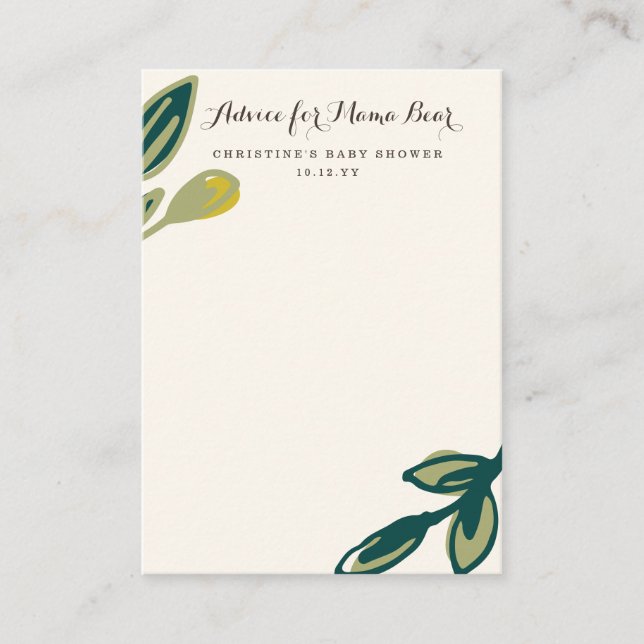 Cubo de Urso | Cartões de Mamãe (Frente)