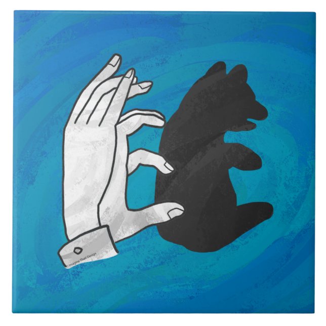 Cubo do Urso Sombra em Azul (Frente)