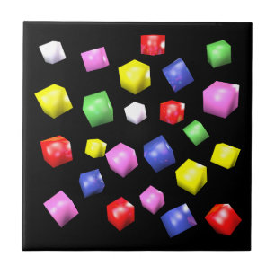 Cubos coloridos 3d renderizados
