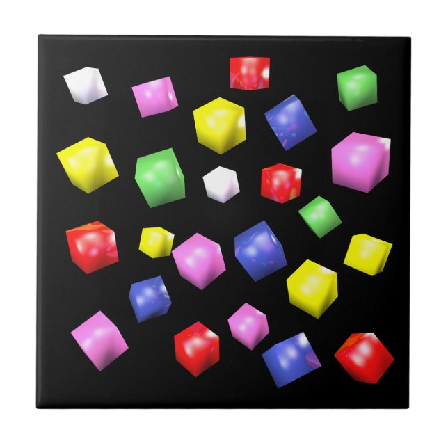 Cubos coloridos 3d renderizados (Frente)