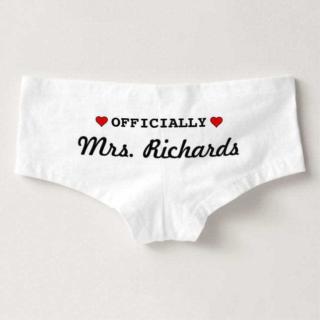 Cueca Feminina Cueca de Casamento Bridal Personalizada (Verso)