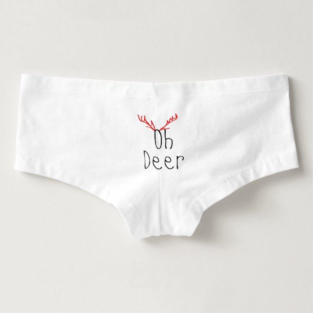 Cueca Feminina Oh Natal Boyshorts dos cervos (Verso)