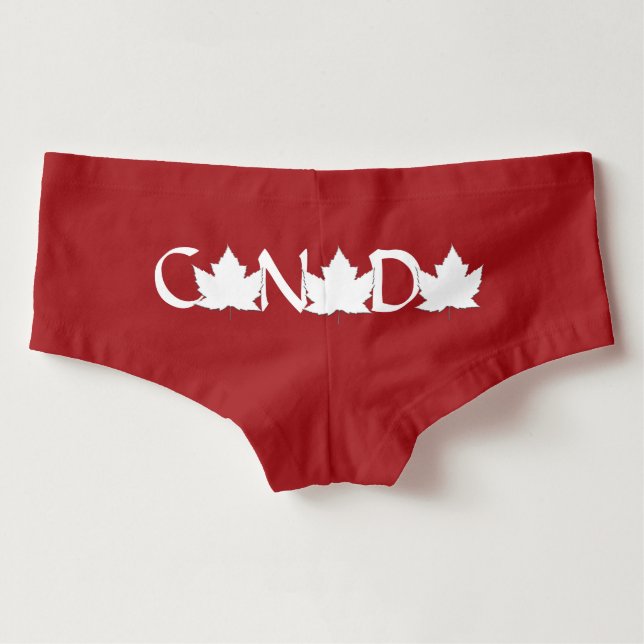Cueca Feminina Roupa interior da lembrança do Canadá das mulheres (Verso)