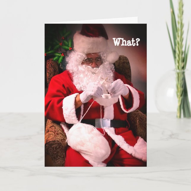 Cueca para o cartão de Natal da Sra. Papai Noel (Frente)