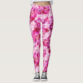 Cuecas abstratas florais Legging da ioga das