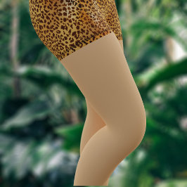 Cuecas Legging Estampado de Leopardo Divertido