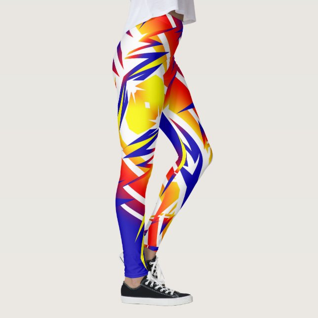 Cuecas Leggings de Arte Abstrato Trovoada Funky (Direita)