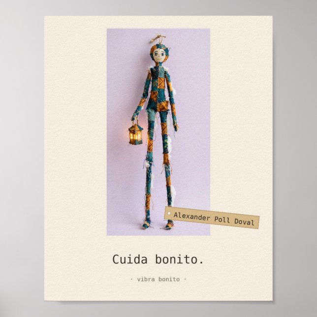 Cuida bonito — Brinquedos de Tecido Poster (Frente)