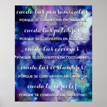 Cuida tus pensamientos poster