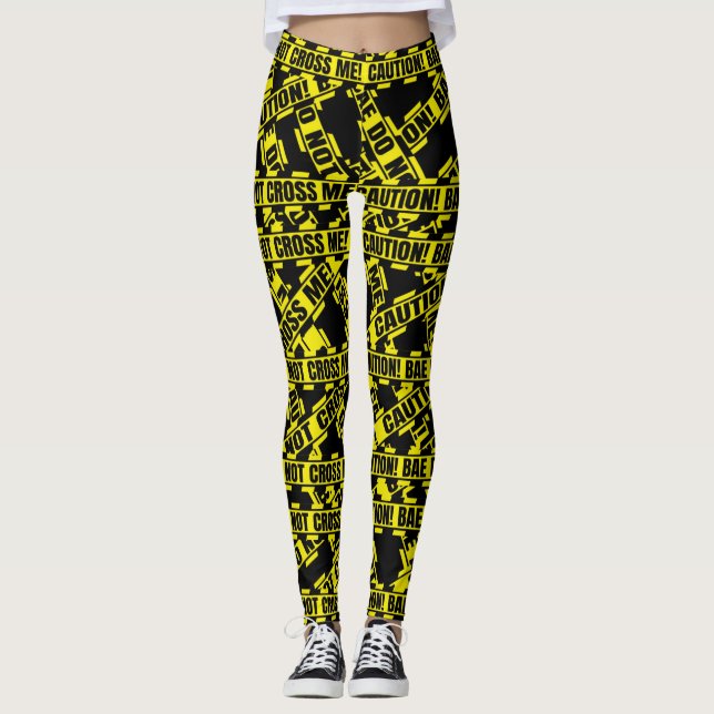 Cuidado Bae Não me atravesse leggings de design de (Frente)