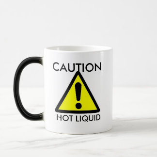 Cuidado: Calor líquido quente - caneca sensível