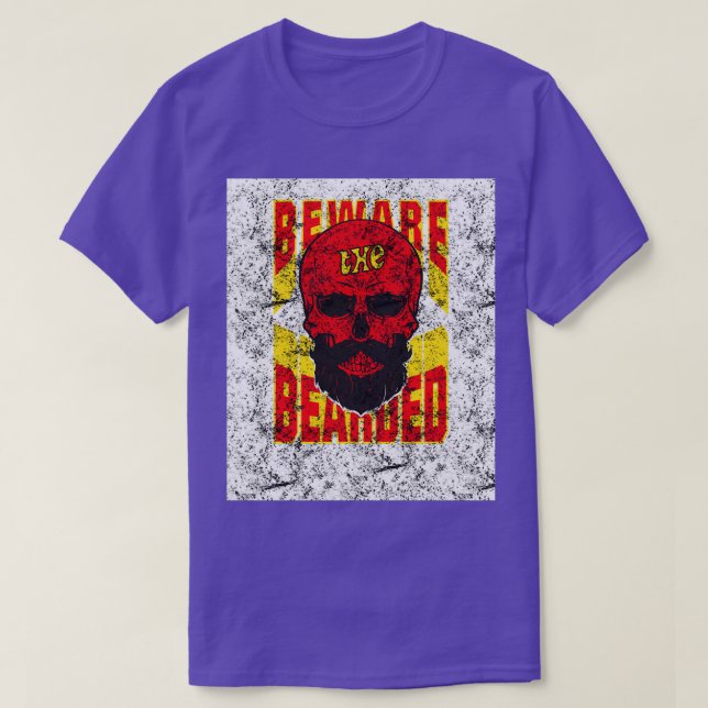 Cuidado com a camisa barbuda amarrada com barba D (Frente do Design)