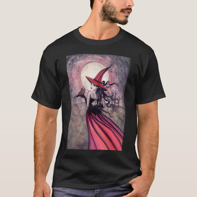 Cuidado com a Camiseta da Coruja de Manchas Vermel (Frente)