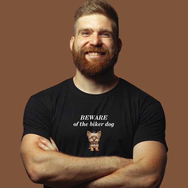 Cuidado com a camiseta de moto Biker Dog (Criador carregado)