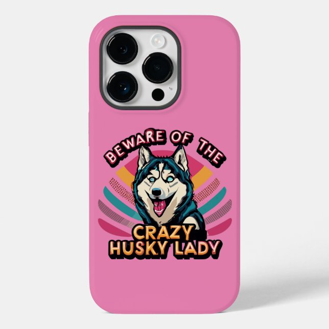 Cuidado com a Rouco louca Lady Funny Rouco Cachorr (Verso)