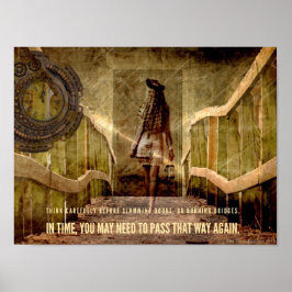 Cuidado com as pontes de queimadura, Poster de ati