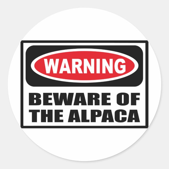 Cuidado com o adesivo da ALPACA (Frente)